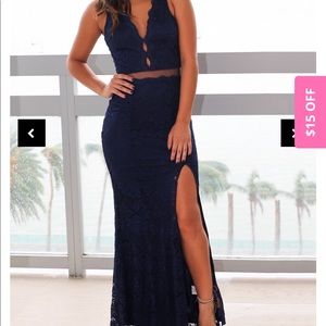 Beautiful navy maxi dress